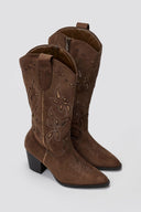ERYNN Cowboy Boots - Brown Suede - thefashionproject.gr - ERYNN