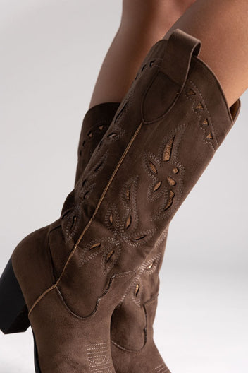 ERYNN Cowboy Boots - Brown Suede - thefashionproject.gr - ERYNN