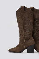ERYNN Cowboy Boots - Brown Suede - thefashionproject.gr - ERYNN