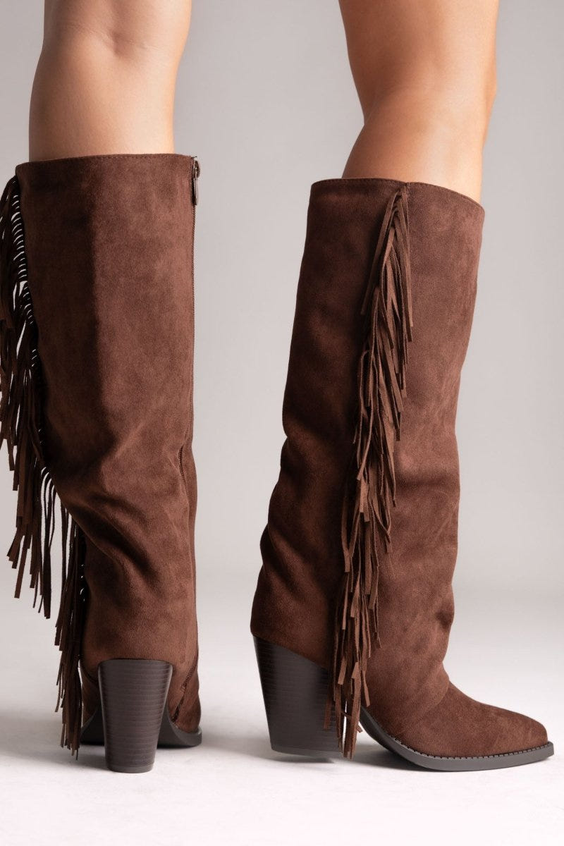 ERYNN Cowboy Boots - Brown Suede - thefashionproject.gr - ERYNN