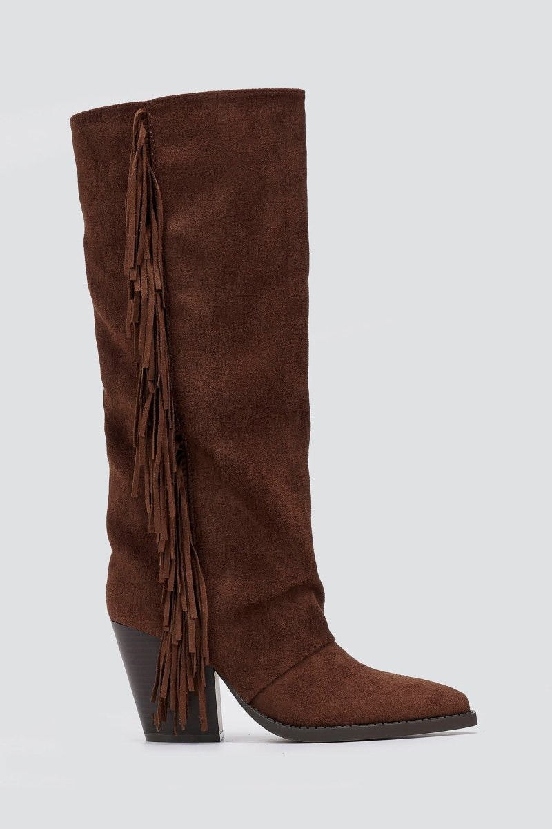 ERYNN Cowboy Boots - Brown Suede - thefashionproject.gr - ERYNN