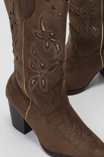 ERYNN Cowboy Boots - Brown Suede - thefashionproject.gr - ERYNN
