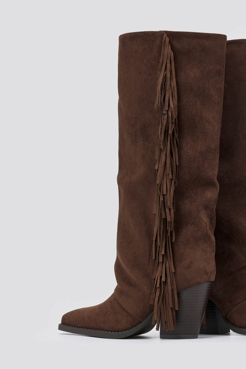 ERYNN Cowboy Boots - Brown Suede - thefashionproject.gr - ERYNN