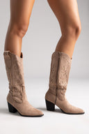 ERYNN Cowboy Boots - Taupe Suede - thefashionproject.gr - ERYNN