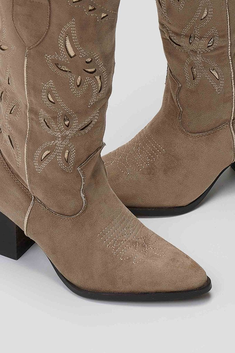 ERYNN Cowboy Boots - Taupe Suede - thefashionproject.gr - ERYNN