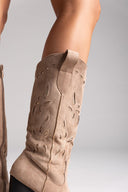 ERYNN Cowboy Boots - Taupe Suede - thefashionproject.gr - ERYNN