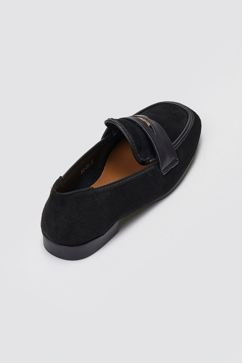ERYNN - Flat Loafers - Black Suede