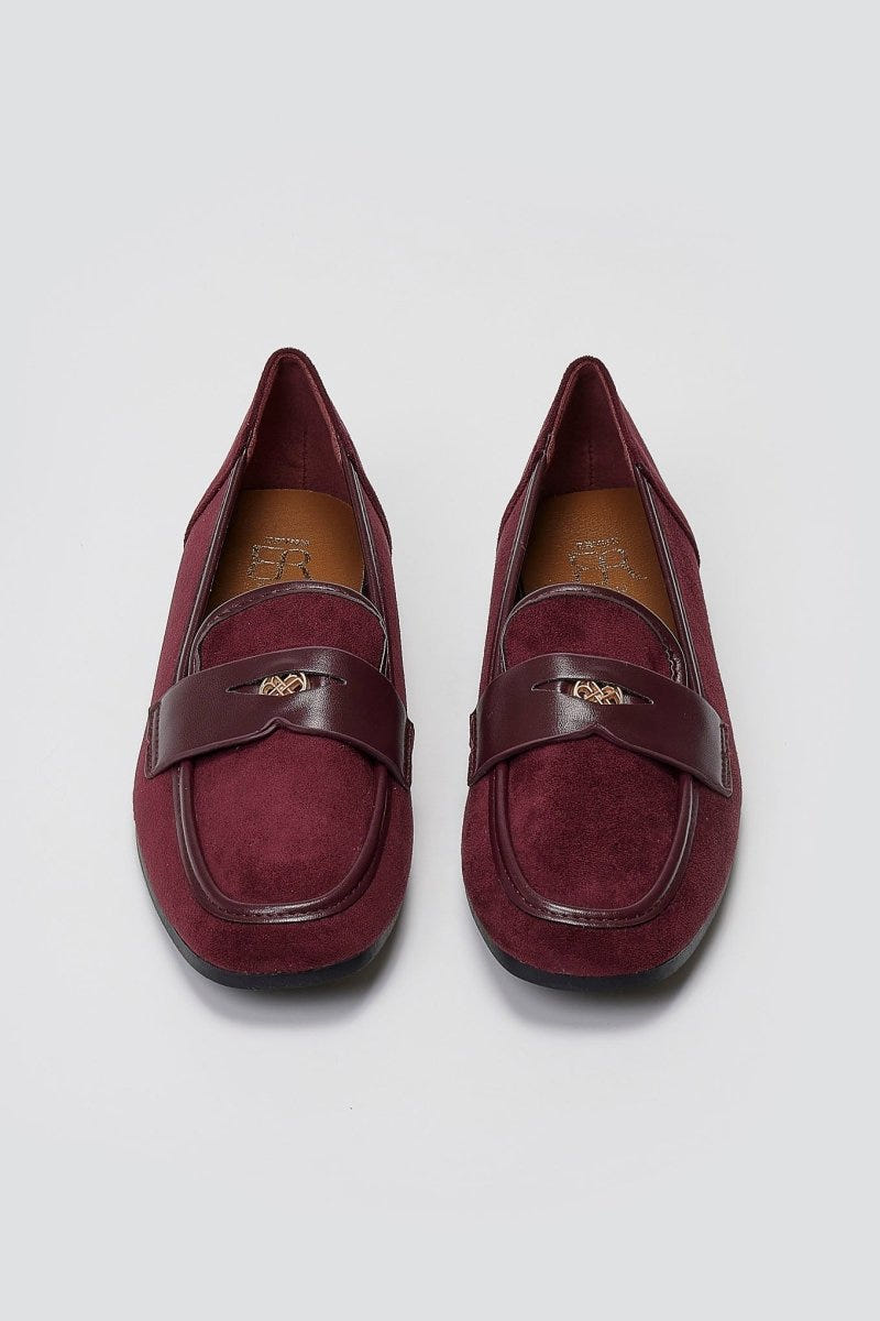 ERYNN Flat Loafers - Bordeaux Suede - thefashionproject.gr - ERYNN