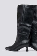 ERYNN Kitten Heel Boots - Black Crinkled Patent - thefashionproject.gr - ERYNN