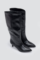 ERYNN Kitten Heel Boots - Black Crinkled Patent - thefashionproject.gr - ERYNN