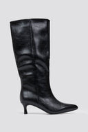 ERYNN Kitten Heel Boots - Black Crinkled Patent - thefashionproject.gr - ERYNN
