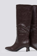 ERYNN Kitten Heel Boots - Burgundy Matte - thefashionproject.gr - ERYNN