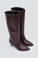 ERYNN Kitten Heel Boots - Burgundy Matte - thefashionproject.gr - ERYNN