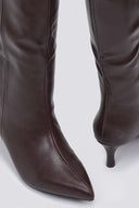 ERYNN Kitten Heel Boots - Burgundy Matte - thefashionproject.gr - ERYNN