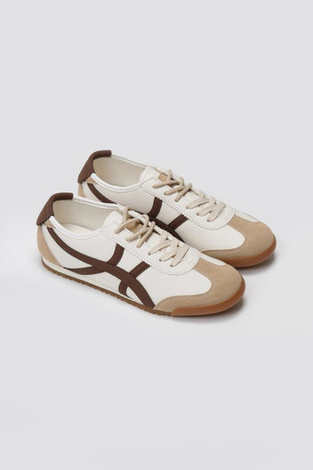 ERYNN Low Top Bicolor Sneakers - Beige Matte - thefashionproject.gr - ERYNN