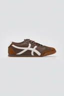 ERYNN Low Top Bicolor Sneakers - Dark Brown Matte - thefashionproject.gr - ERYNN