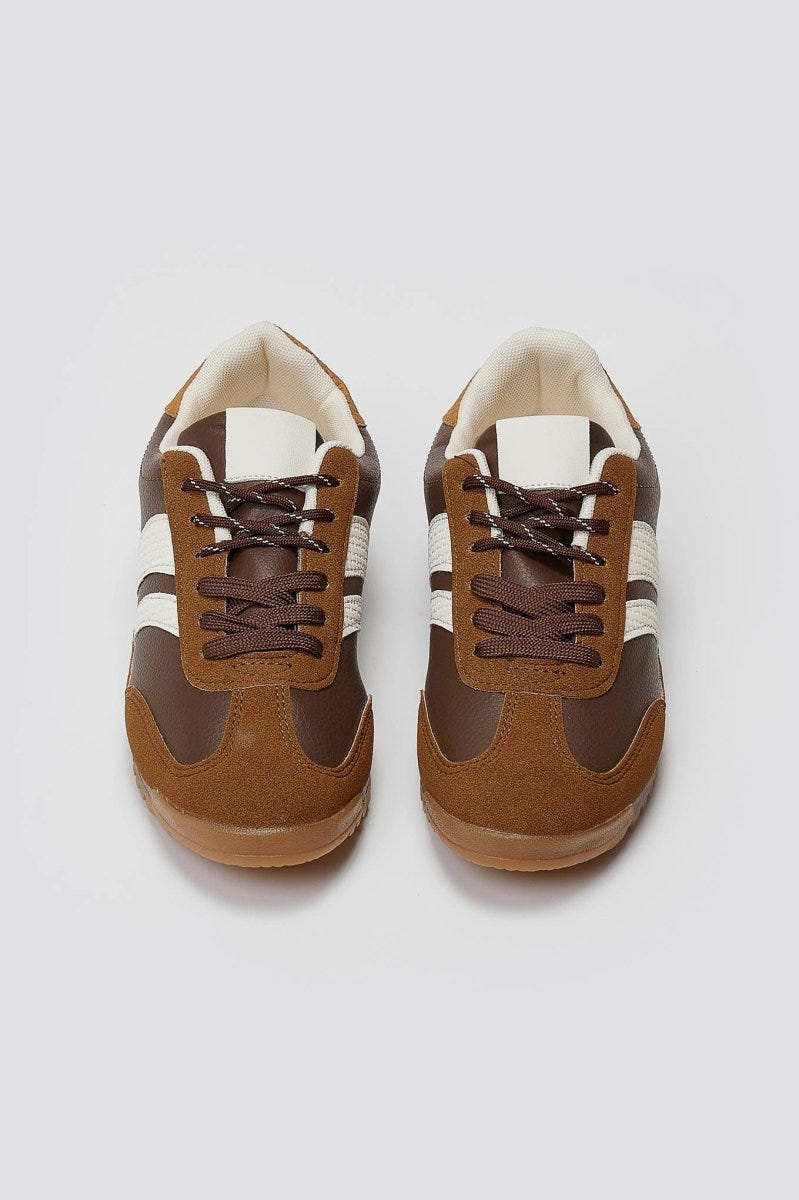 ERYNN - Low Top Sneakers - Dark Brown Matte