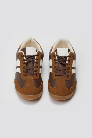 ERYNN - Low Top Sneakers - Dark Brown Matte