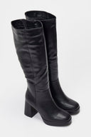 ERYNN Platform Boots with Block Heel - Black Matte - thefashionproject.gr - ERYNN