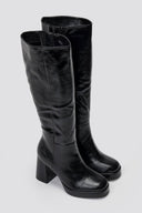 ERYNN Platform Crinkled Patent Boots - Black Crinkled Patent - thefashionproject.gr - ERYNN