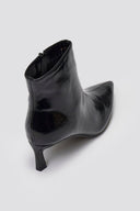 ERYNN Pointed Patent Ankle Boots with Low Heel - Black Crinkled Patent - thefashionproject.gr - ERYNN