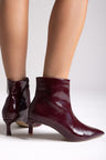 Burgundy Crinkled Patent