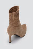 ERYNN Pointed Suede Stretch Ankle Boots - Taupe Suede - thefashionproject.gr - ERYNN
