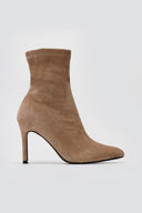 ERYNN Pointed Suede Stretch Ankle Boots - Taupe Suede - thefashionproject.gr - ERYNN