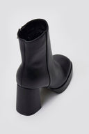 ERYNN Square - Toe Ankle Boots with Platform - Black Matte - thefashionproject.gr - ERYNN