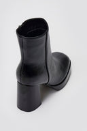 ERYNN Square - Toe Crinkled Patent Boots with Platform - Black Crinkled Patent - thefashionproject.gr - ERYNN