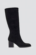 ERYNN Suede Boots with Low Heel - Black Suede - thefashionproject.gr - ERYNN