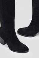ERYNN Suede Boots with Low Heel - Black Suede - thefashionproject.gr - ERYNN