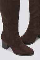 ERYNN Suede Boots with Low Heel - Brown Suede - thefashionproject.gr - ERYNN