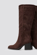 ERYNN Suede Boots with Low Heel - Brown Suede - thefashionproject.gr - ERYNN