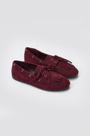 ERYNN Suede Loafers with Bow - Bordeaux Suede - thefashionproject.gr - ERYNN