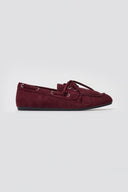 ERYNN Suede Loafers with Bow - Bordeaux Suede - thefashionproject.gr - ERYNN