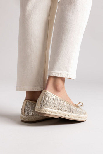Εσπαντρίγιες από ψάθα Xti 144027 - Χρυσό - thefashionproject.gr - Xti Footwear