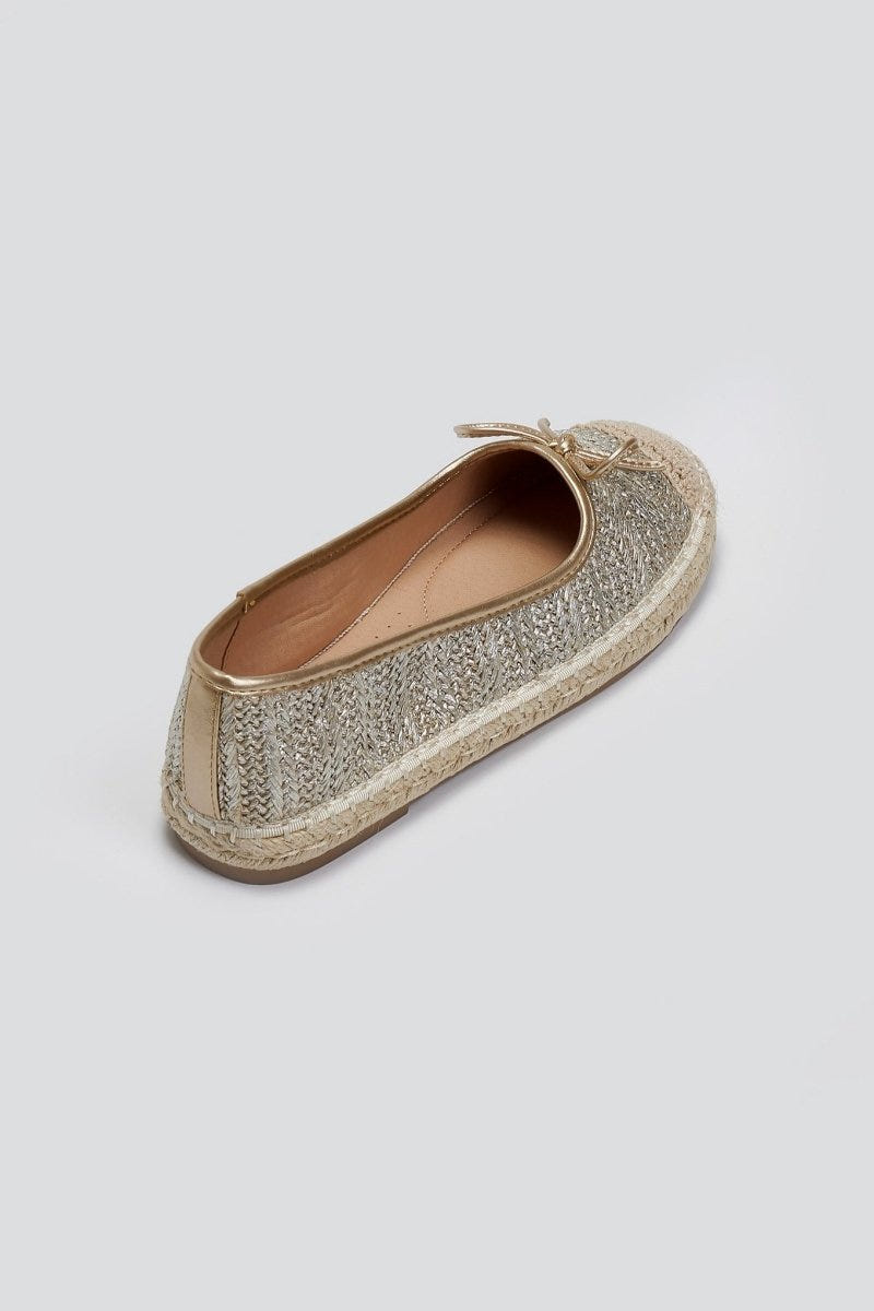 Εσπαντρίγιες από ψάθα Xti 144027 - Χρυσό - thefashionproject.gr - Xti Footwear