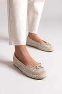 Εσπαντρίγιες από ψάθα Xti 144027 - Χρυσό - thefashionproject.gr - Xti Footwear