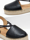 Εσπαντρίγιες δερμάτινες Ragazza 0207 - A - Μαύρο - thefashionproject.gr - RAGAZZA