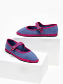 Εσπαντρίγιες λινές Mary Janes - Ίντιγκο - thefashionproject.gr - IBIZA'S