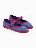 Εσπαντρίγιες λινές Mary Janes - Ίντιγκο - thefashionproject.gr - IBIZA'S