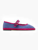 Εσπαντρίγιες λινές Mary Janes - Ίντιγκο - thefashionproject.gr - IBIZA'S
