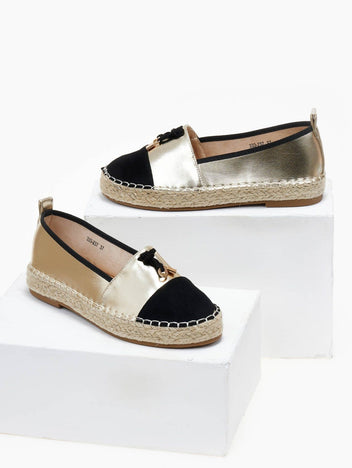 Εσπαντρίγιες με διχρωμία ERYNN - Χρυσό - thefashionproject.gr - ERYNN