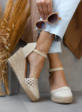 Εσπαντρίγιες platform με πλεκτό σχέδιο Xti 140959 - Μπεζ - thefashionproject.gr - Xti Footwear