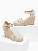 Εσπαντρίγιες platform με πλεκτό σχέδιο Xti 140959 - Μπεζ - thefashionproject.gr - Xti Footwear