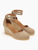 Εσπαντρίγιες platforms από δέρμα καστόρι Ragazza 0692