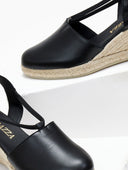 Εσπαντρίγιες platforms δερμάτινες Ragazza 0672 - Μαύρο - thefashionproject.gr - RAGAZZA