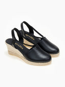 Εσπαντρίγιες platforms δερμάτινες Ragazza 0672 - Μαύρο - thefashionproject.gr - RAGAZZA