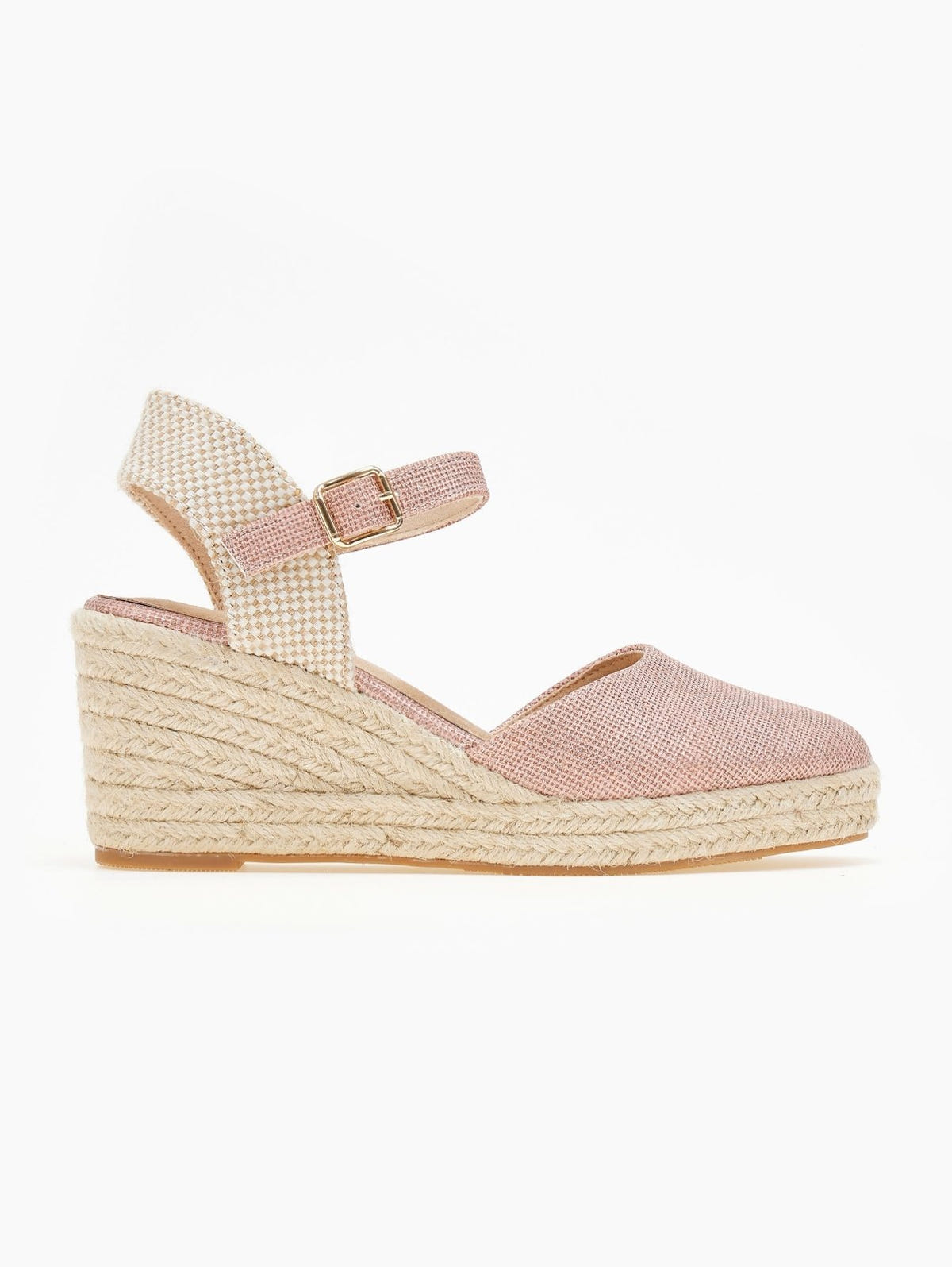 Εσπαντρίγιες platforms με ανάγλυφο pattern - Ροζ - thefashionproject.gr - Alta Moda